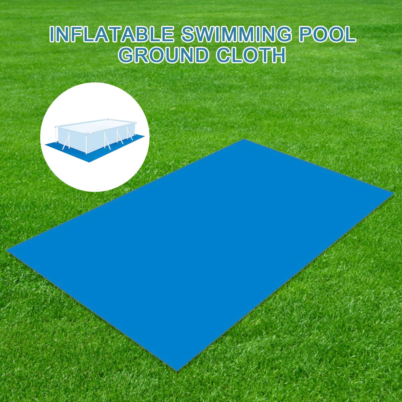 250 x 450 cm de Suelo de Piscina Rectangular Multiusos para Suelo de Piscina, Impermeable, Evita pinchazos para Piscinas de Superficie