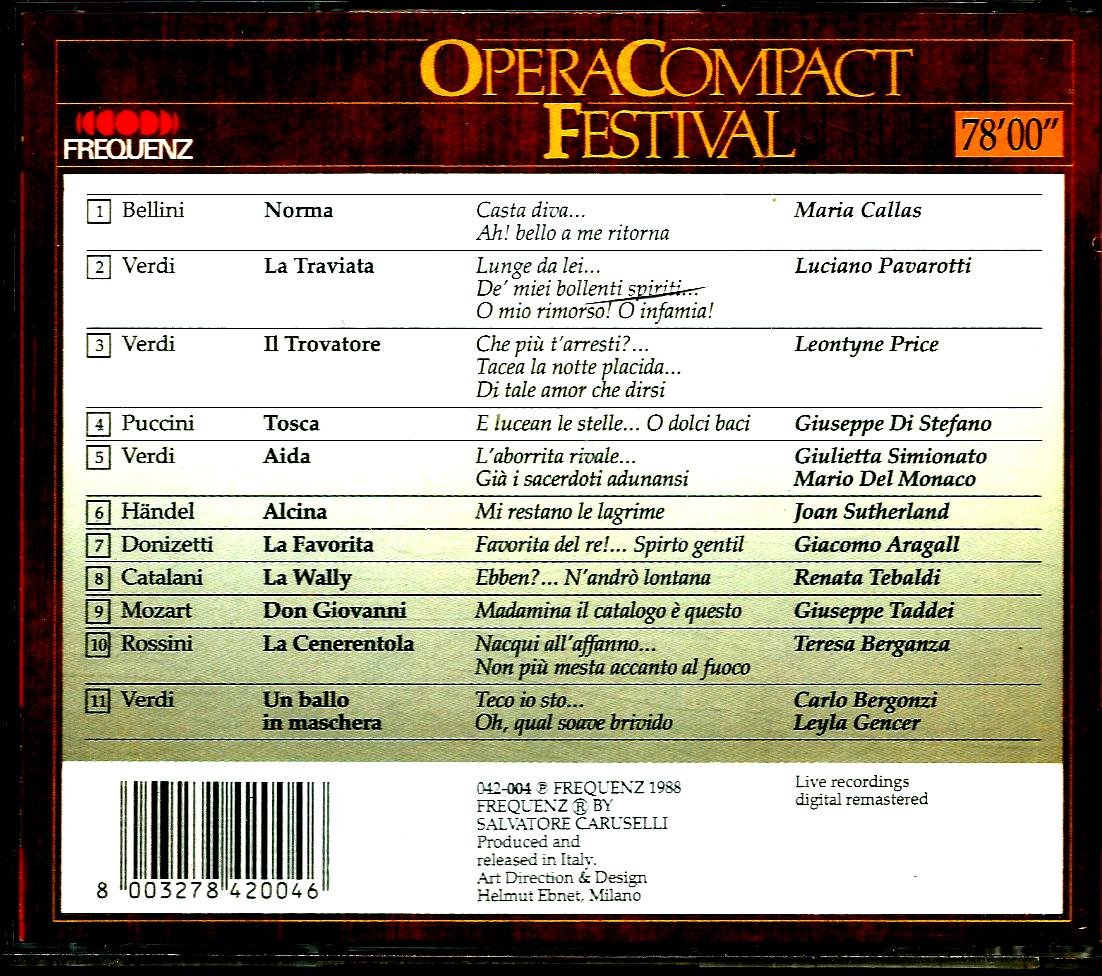 OPÉRA COMPACT FESTIVAL [Audio CD]