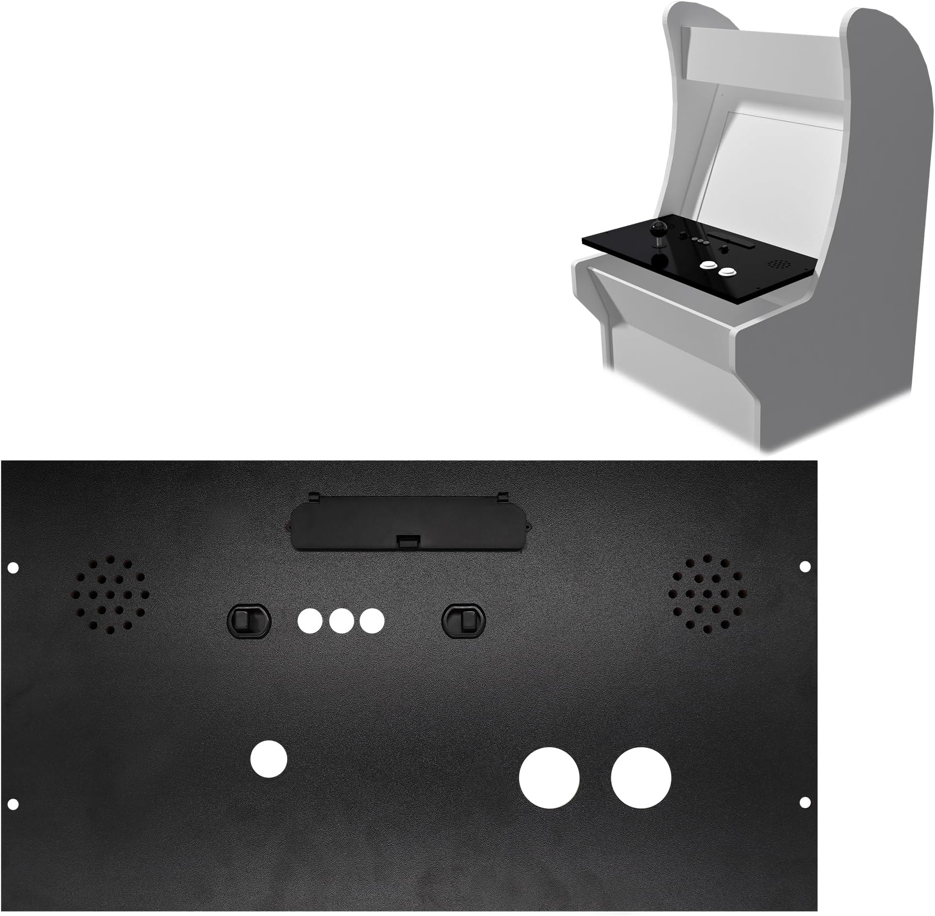 Mount for IntecGaming NES Fighting Stick ( Only SINGLE Player ). Suitable for Specific machine of Arcade1UP arcade machine ( Dragon’s Lair/Ms Pacman/Pac-Man 40th/etc. )