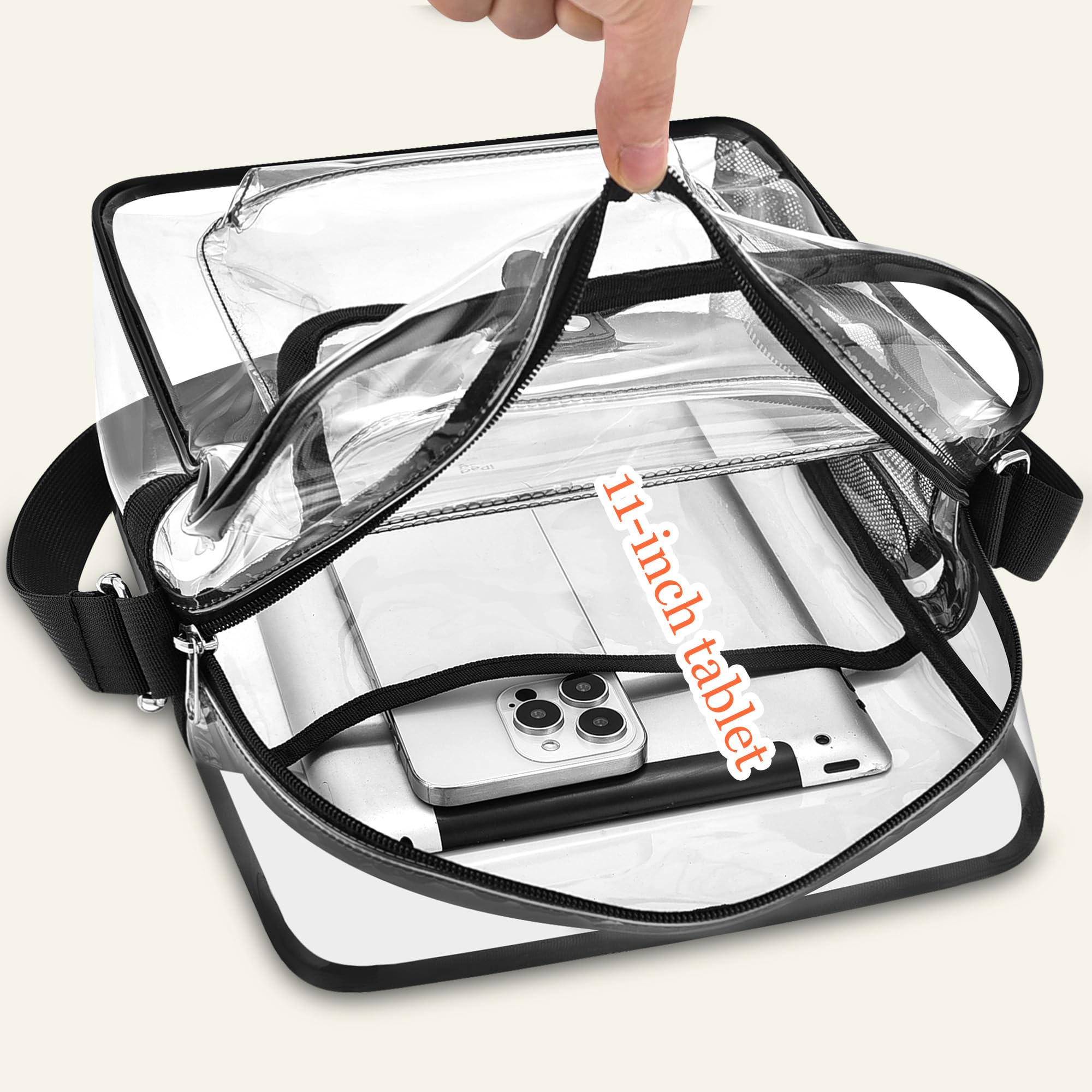 SPODEARS Clear Bag Stadium Approved Crossbody Purse, Small Clear Tote Bag for Concert Festival Work Sports Events