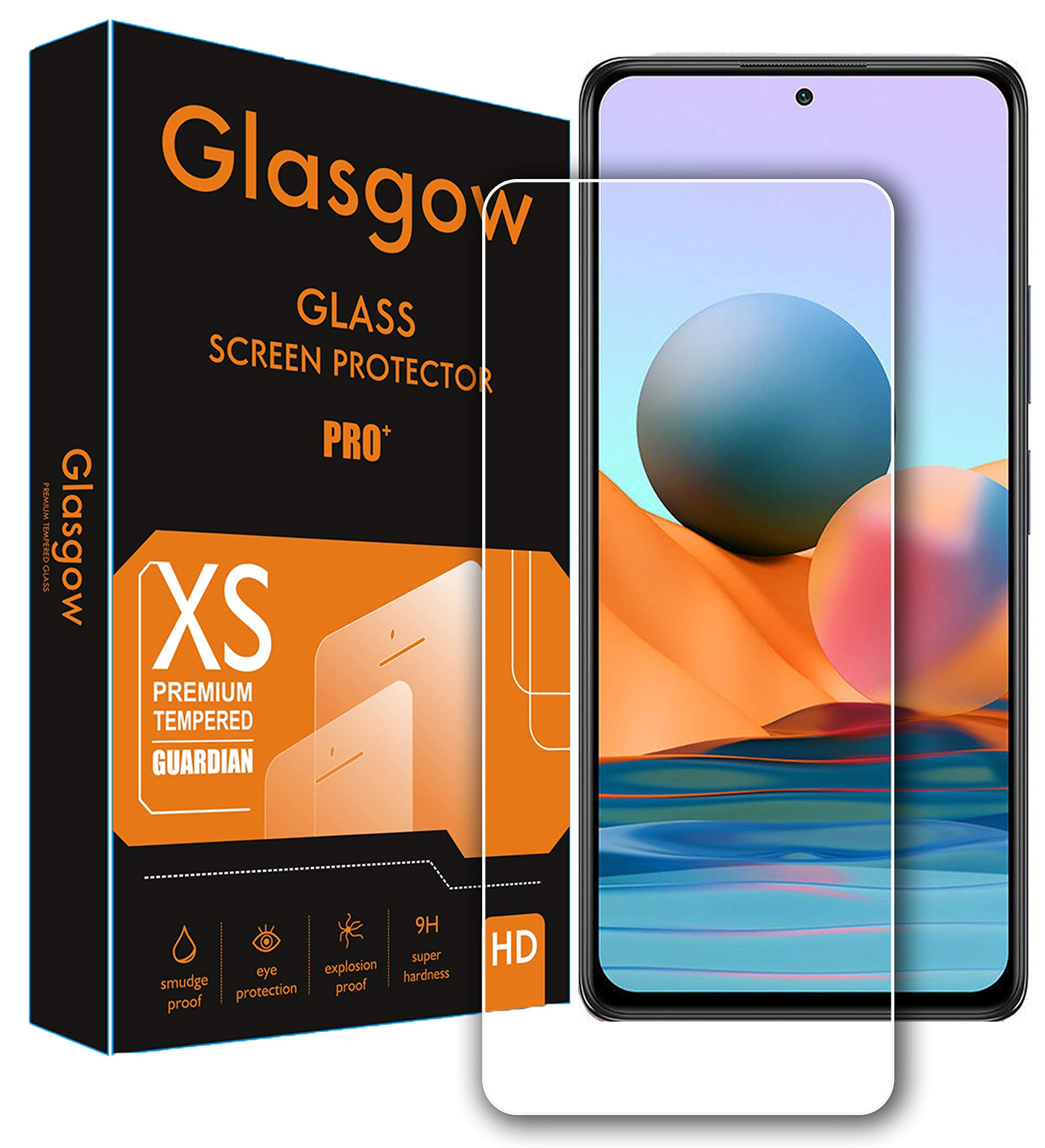 Glasgow |For Mi Redmi Note 10 | Tempered Glass Screen Protector Guard | Bubble Free Installation | Gorilla (B08Y6VDCT5) Amazon Price History, Amazon Price Tracker