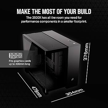 CORSAIR PCケース　2500X Amazon.com: CORSAIR 2500X Small-Tower mATX Dual Chamber PC