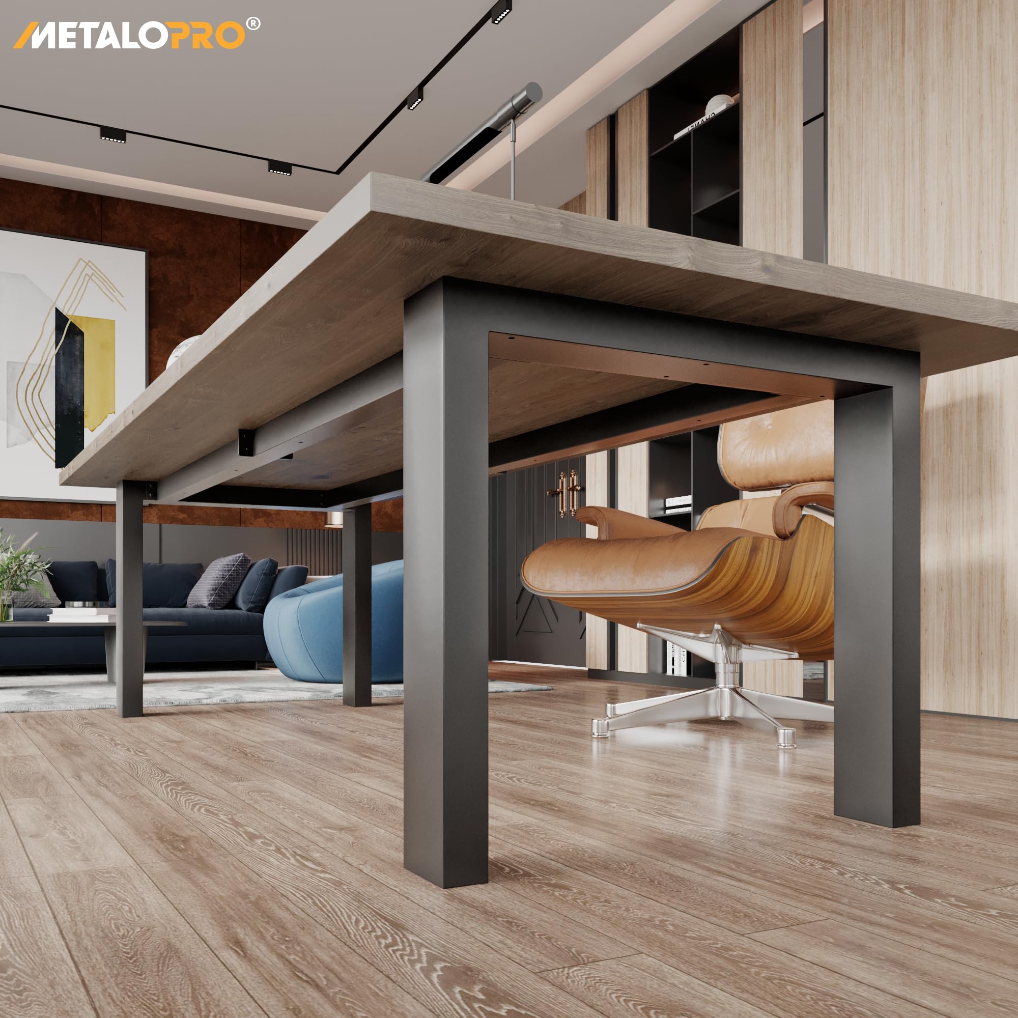 Gambe Tavolo Metallo Acciaio Nero – Struttura Robusta Scrivania Esstisch Tavolino Design Industriale 240x80x72 cm