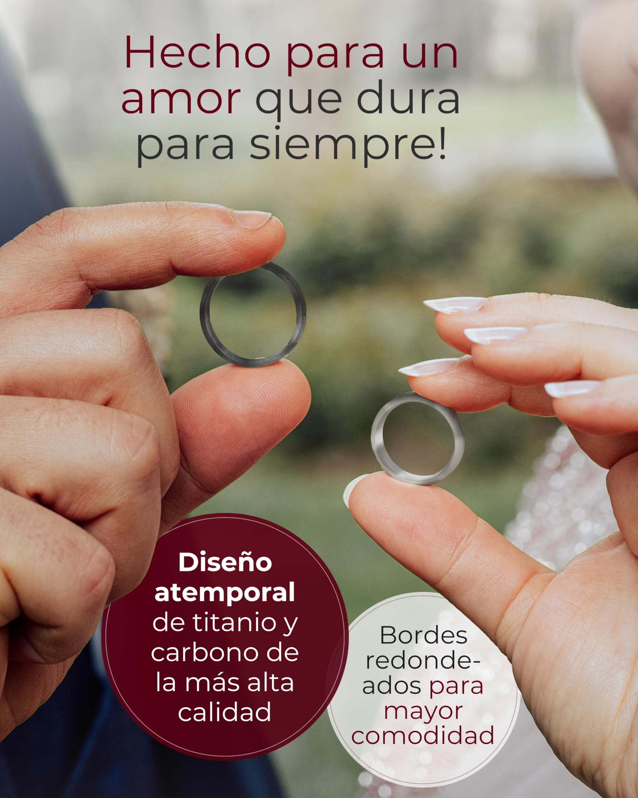 123traumringe Anillos de boda de titanio y carbono, precio por par con 1 brillante y gratis. Alianzas de titanio y carbono en 7 mm de ancho, anillos de boda, anillos de compromiso S86