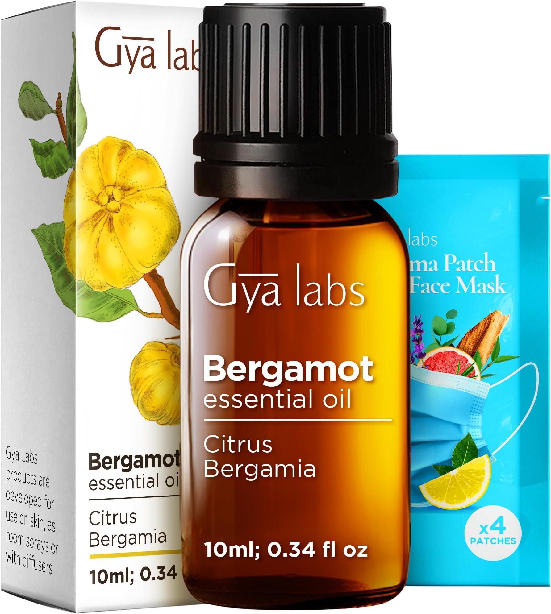 Bergamot Essential Oil for Diffuser - Bergamot Essential Oil - Bergamot Oil for Hair, Shampoo, Skin, Aromatherapy & Candle Making - Zesty & Refreshing Scent - 100% Natural (10ml)