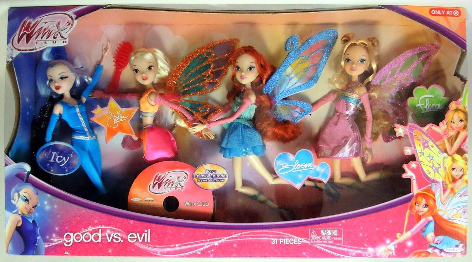 Winx Club Good vs Evil 4 Pack Icy Bloom Stella Flora 11.5 Enchantix Dolls  by Winx Club : Amazon.com.mx: Juguetes y Juegos