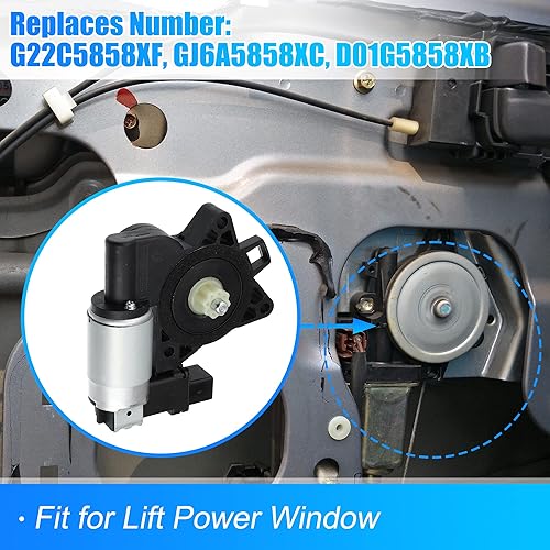 Miniatura 3 de X AUTOHAUX Motor de elevación de ventana eléctrica G22C5858XF para Mazda 3 2004-2009 para Mazda CX-7 2007-2012 Motor de elevación del regulador de