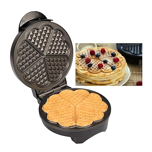 Miniatura 13 de Máquina para hacer gofres 6 en 1, sandwichera con platos extraíbles, máquina para hacer donas con calentamiento de doble cara y platos negro (6 in 1