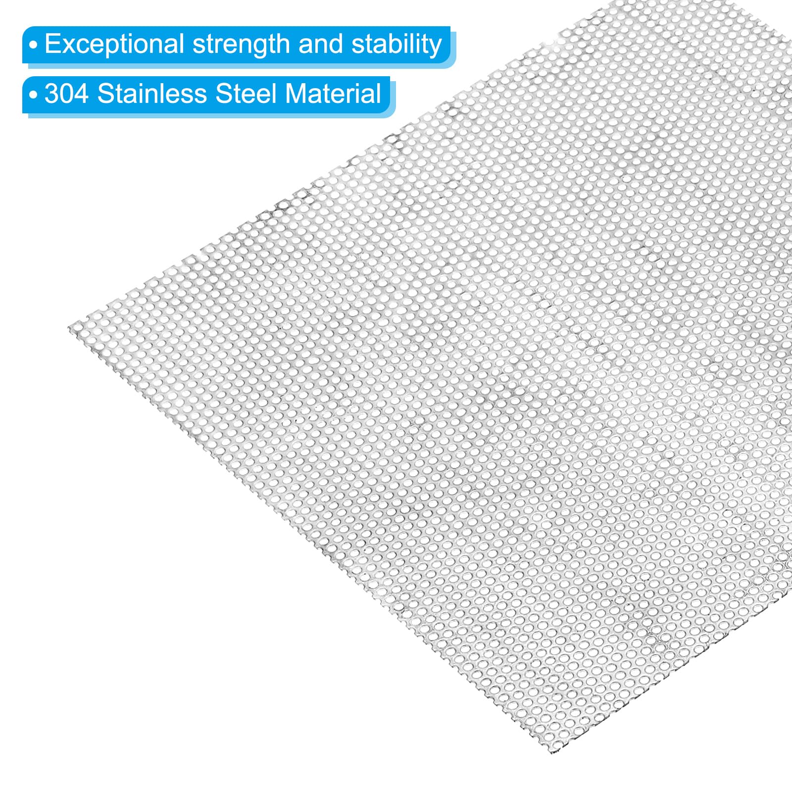 PATIKIL Lamiera Acciaio Inossidabile Perforata 11.8" x 11.8" 304 Schermo