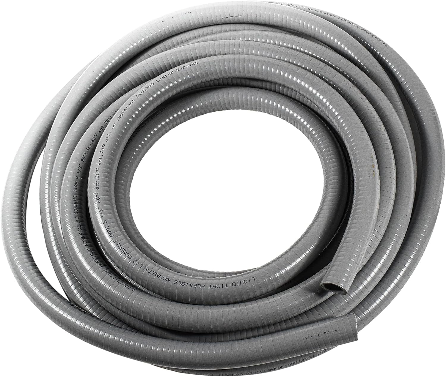 HQRP 25FT 1/2Inch LiquidTight Flexible Conduit Type B, Nonmetallic Plastic Cover for