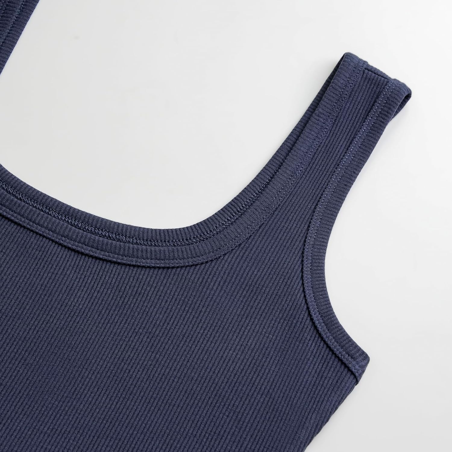 Women's Square Neck Sleeveless Tank Top Knit Ribbed Fitted Casual Basic Crop Top Shirts - Image 4