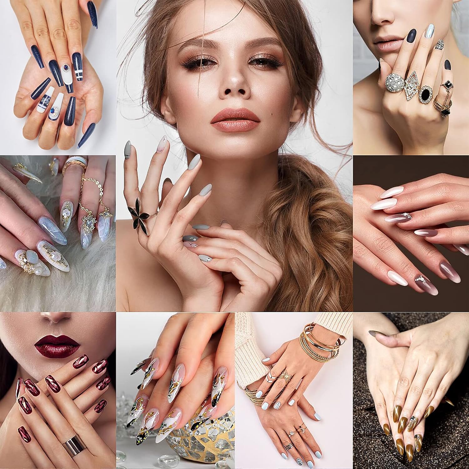 LWBTOSEE 2PCS Nail Art Brush UV Gel Poly Brush Round Head Manicure Tools Acrylic Nail Pen : Beauty & Personal Care