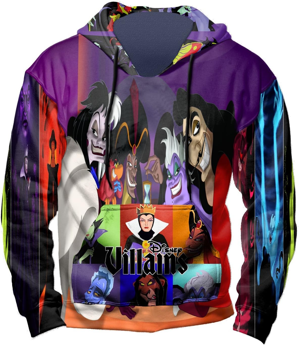 Disney Villains Customize Print Sublimation Men/Women Pullover Hoodie Sizes: S to 3XL