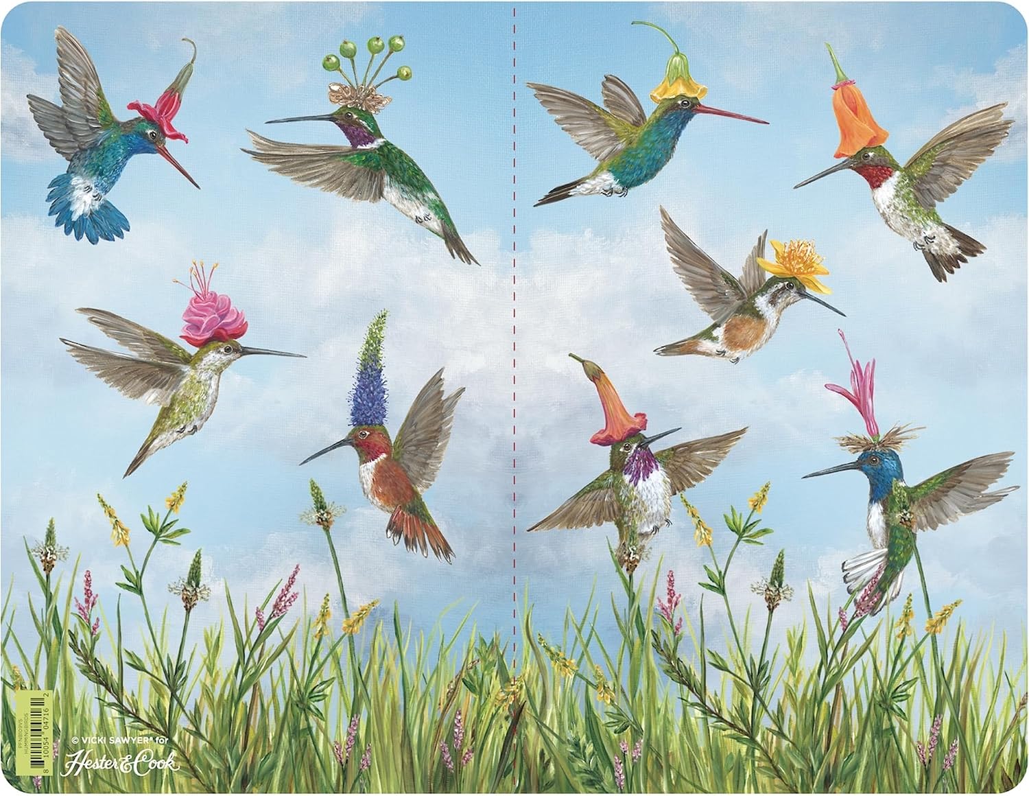 Hester & Cook Vicki Sawyer Lined Hummingbirds Notebook - Decorative Book for Work, Note Taking, Journal for Writing, Gratitude, Memo Pad 6 inches x 9.25 inches 40 pages image 2