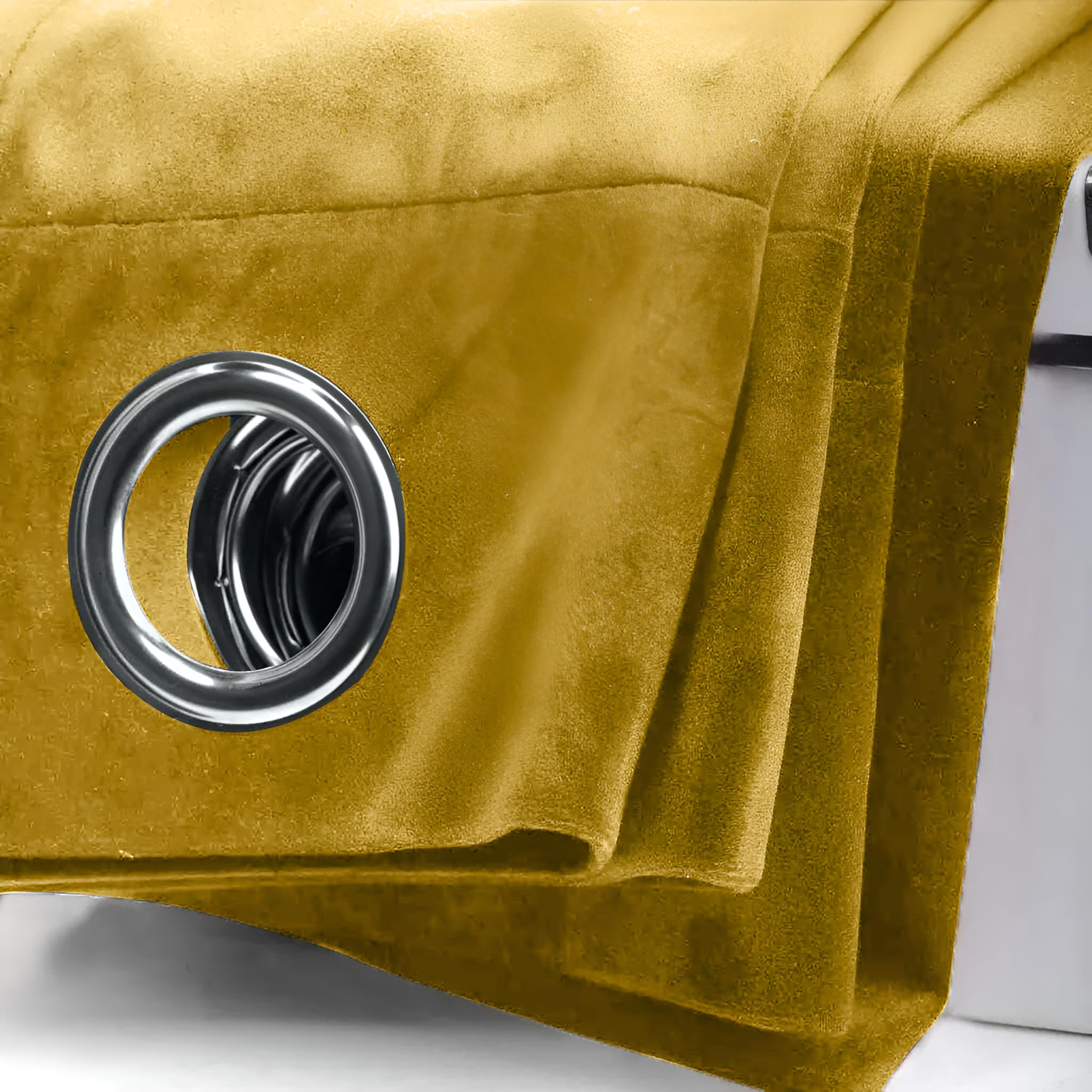 Opulent Dreams Crushed Velvet Curtains, Fully Lined & Room Darkening, Eyelet Ring Top for Bedroom & Living Room - Image 4