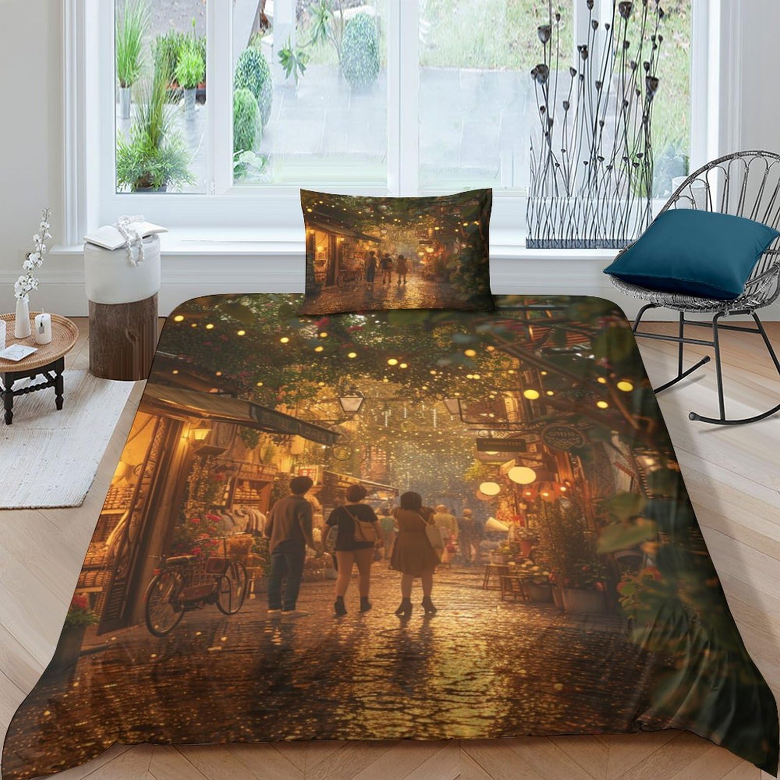 Housse de couette feuilles 3D lit enfant pour créer un cocon de douceur au quotidien microfibre