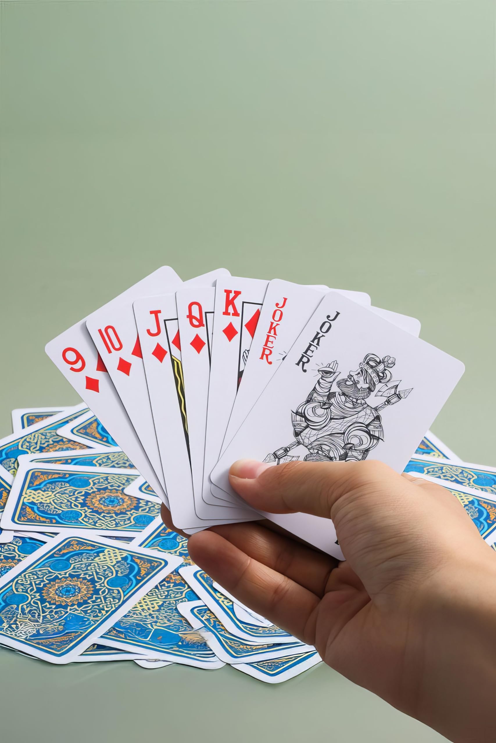 Mavi Pvc Plastik Su Geçirmez iskambil Poker Oyun Kağıdı rd60mv