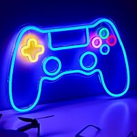 NELUX Gamer Kontroller Neon LED Világítás - Fali Dekoráció Játékszobába, USB Csatlakozás, Fényerőszabályzó, 41x26,5 cm 1