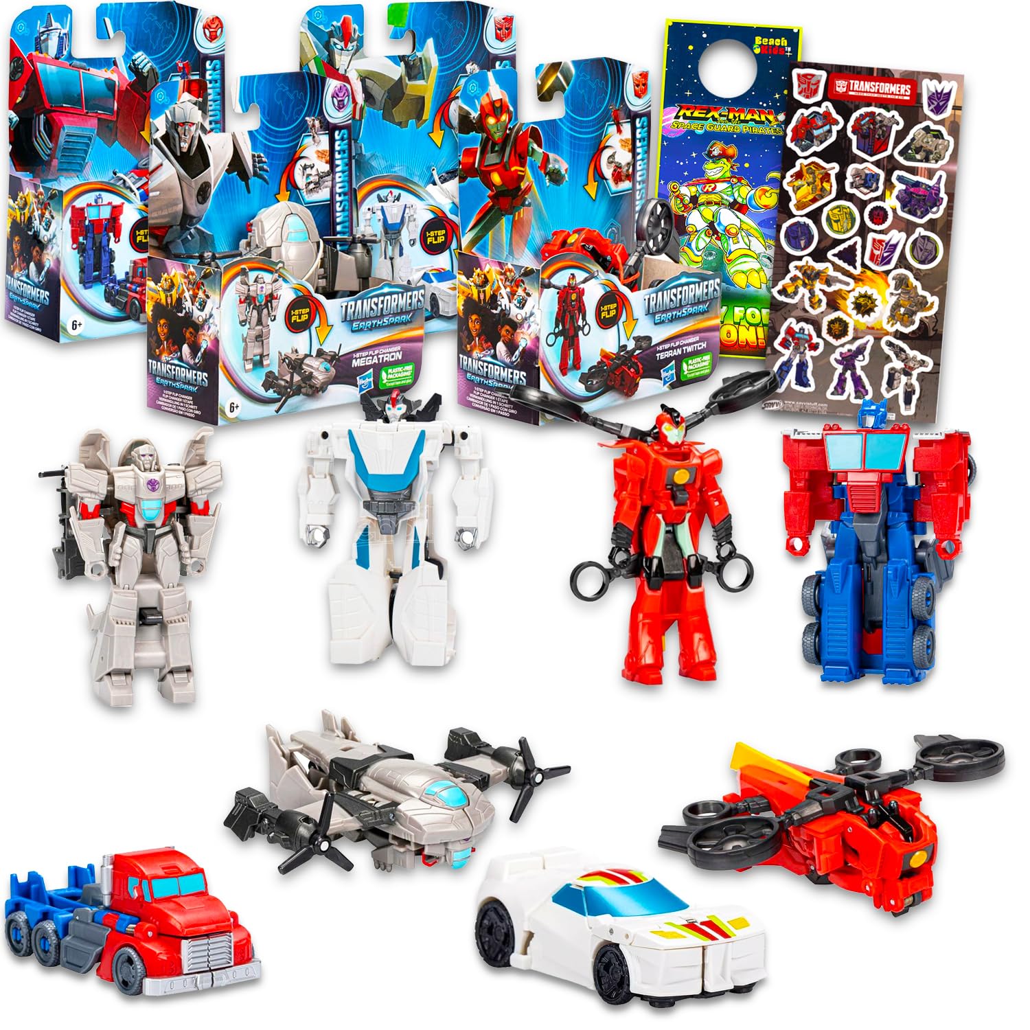 Amazon.com: Transformers 1 Step Flip Changers Earthspark Action
