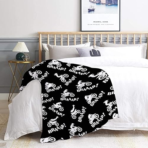 Miniatura 5 de Manta de motocross, regalo para motociclistas, manta de franela de deportes extremos para niños y adolescentes, manta mullida de motocicleta para