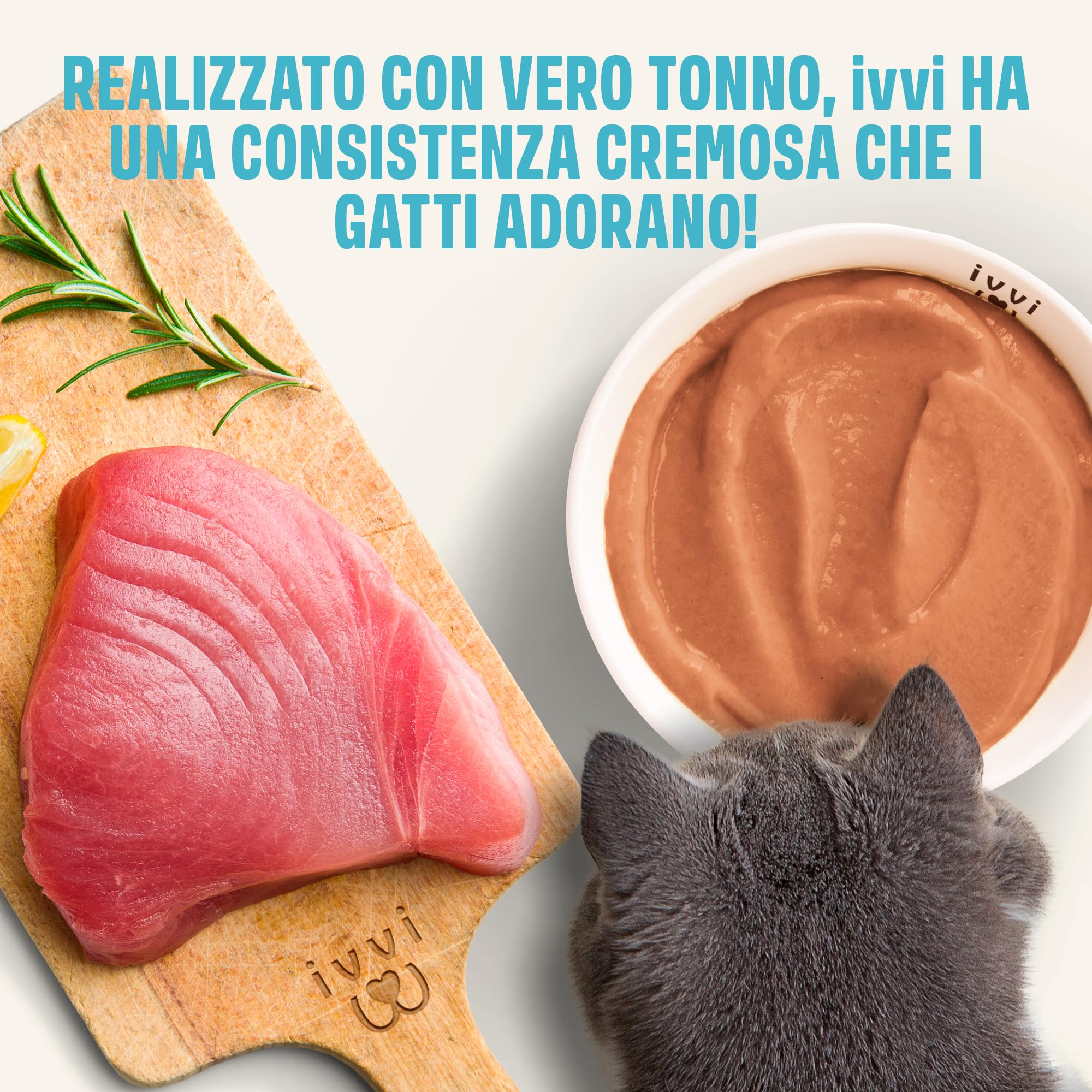ivvi Essenza Multivitaminica per Gatti – snack cremoso con vero tonno – con vitamine del gruppo B, vitamine A, D3 ed E, biotina, L-lisina, magnesio e cozza verde – 30 x 15 g