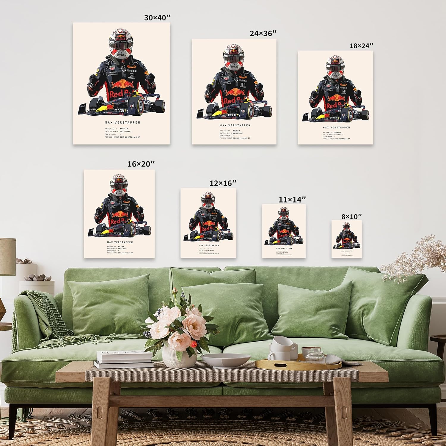 Poster Master Car Racing Driver Canvas - Race Car Print - Sports Art - Gift for Men, Women & Car Enthusiast - Minimal Art - Decor for Office, Dorm or Garage - Available in 8x10 to 30x40 - Image 2