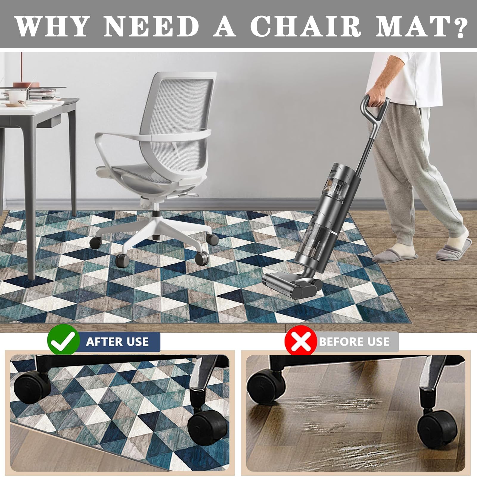 120 x 150 cm Alfombra para Silla Gaming Alfombrilla para Silla de Oficina Alfombra Silla Ruedas Protector de Suelo para Silla de Oficina Chair Mat Alfombra Silla Oficina Alfombra Gamer