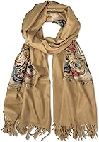 Vista 12 de Urban CoCo Chal Bordado con Borlas de Tamaño Grande para Mujer, Bufanda de Mujer