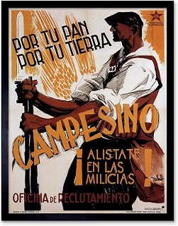 Wee Blue Coo War Spanish Civil Jsu Socialism Republican Spain Vintage Art Print Framed Poster Wall Decor 12x16 inch