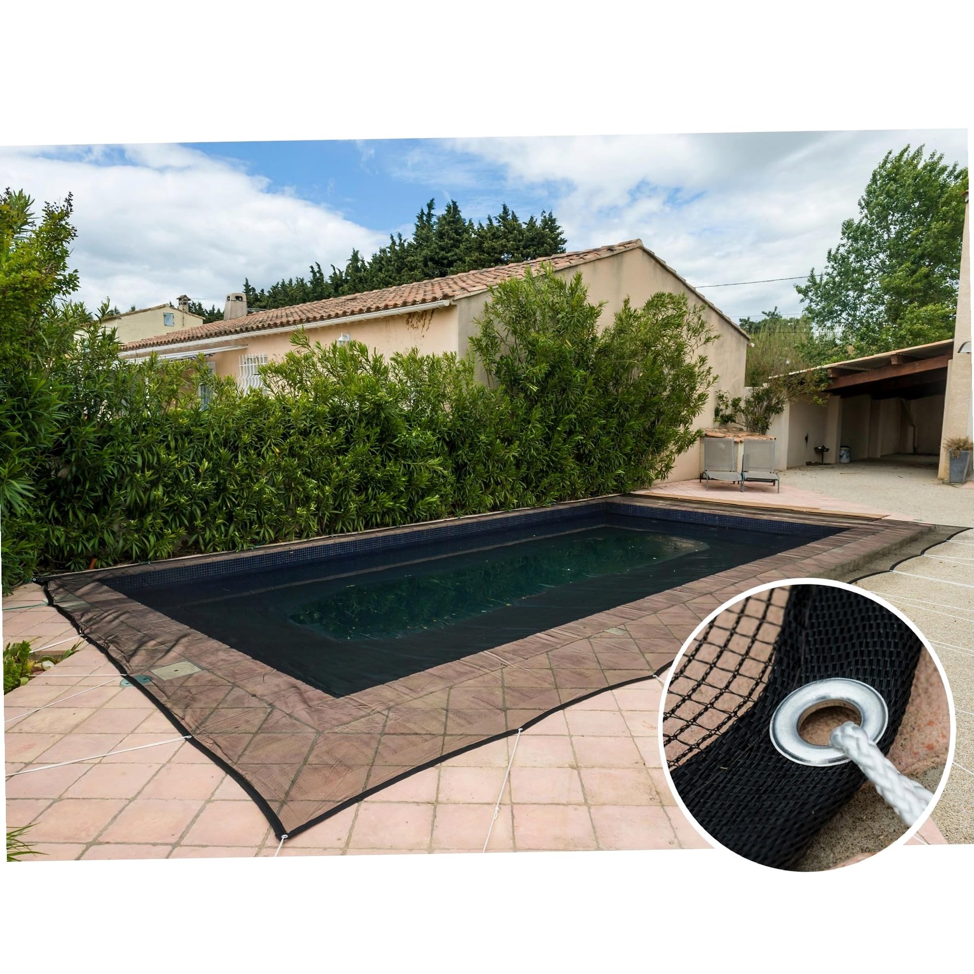 WERKA PRO Red de protección para Piscina 100g/m2 4 x 6 m