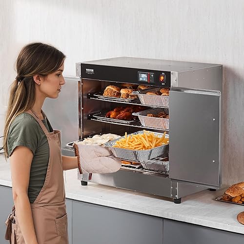 Miniatura 8 de VEVOR Calentador de alimentos Hot Box, calentador de concesión de 25 x 15 x 24 pulgadas con bandeja de agua, cuatro sartenes desechables de