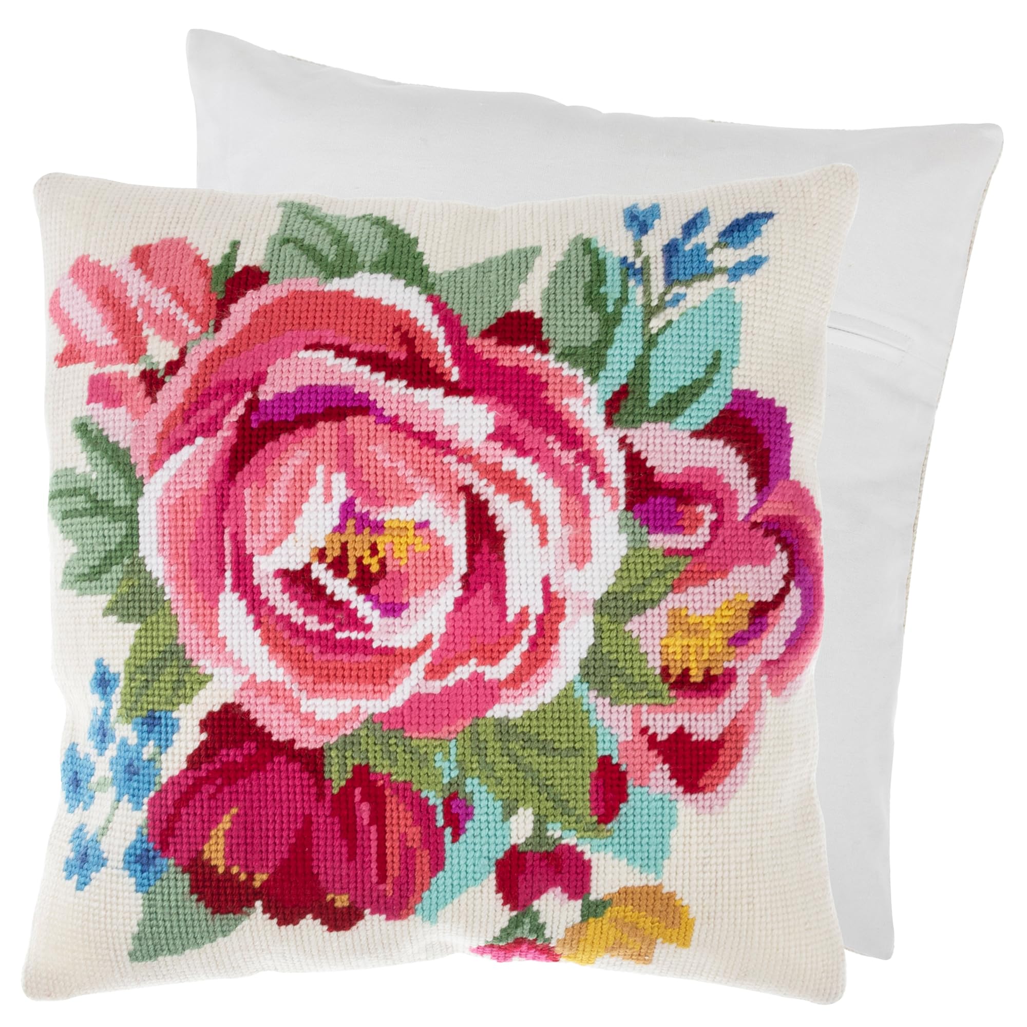 Trimits Half Stitch Cross Stitch Cushion Kit, Cushion Back Included, Pre Printed Canvas