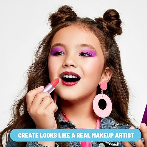 Miniatura 3 de Claire's Kit de maquillaje definitivo, juego de cosméticos reales de 18 piezas, maquillaje para niños de 8 a 12 años, juguetes para niñas y regalo