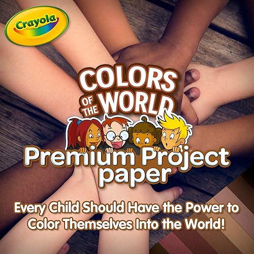 Miniatura 6 de Crayola Papel de construcción en colores del mundo, 8.5 x 11 pulgadas, 24 colores, suministros para manualidades, 48 hojas