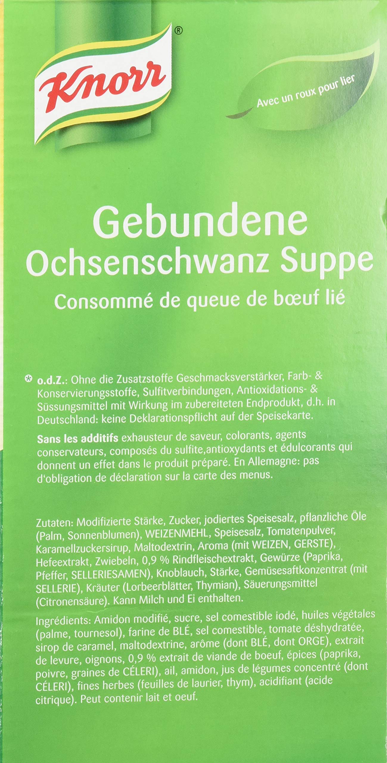 Knorr gebundene Ochsenschwanzsuppe Trockenmischung (mit Rosmarinnote) 1er Pack (1 x 2,7 kg)