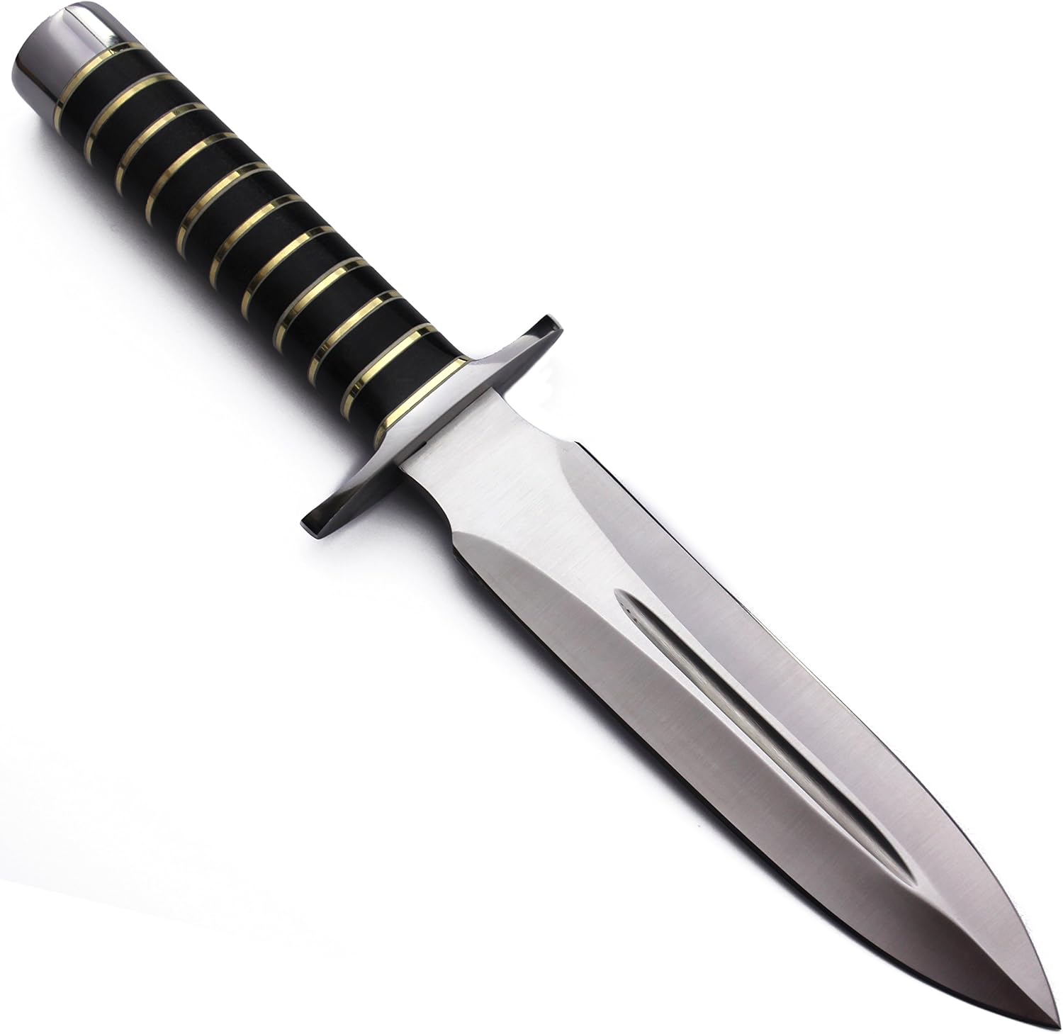 GCS Handmade Micarta Handle D2 Tool Steel Tactical Hunting Knife with leather sheath Full tang blade designed for Hunting & EDC GCS 166