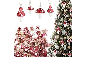 32 Pieces Mushroom Christmas Ornaments