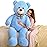 MaoGoLan Giant Plush Teddy Bear, Life Size Large Stuffed Animal, 5 Feet, Soft and Fluffy Big Teddy Bear Gift for Baby Shower, Christmas, Valentine\'s Day, Blue