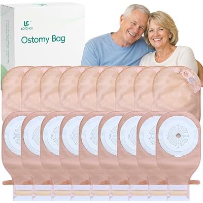 15 PCS Colostomy Bags, 15–65mm Cut-to-Fit Drainable Pouches with Exhaust Hole and Carbon Filter, One Piece Ostomy Bag with Hook-and-Loop Closure, Ostomy Supplies for Ileostomy & Stoma Care