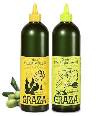 Graza Cooking Oil Bundle - Frizzle High Heat 750ml & Sizzle Extra Virgin Cooking Oil 750ml