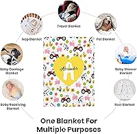 Vista 81 de Custom Name Blanket Throw Personalized Blanket for Kid with Names Customized Blanket with Name for Baby,Custom Blanket,Gift for Birthday Letter