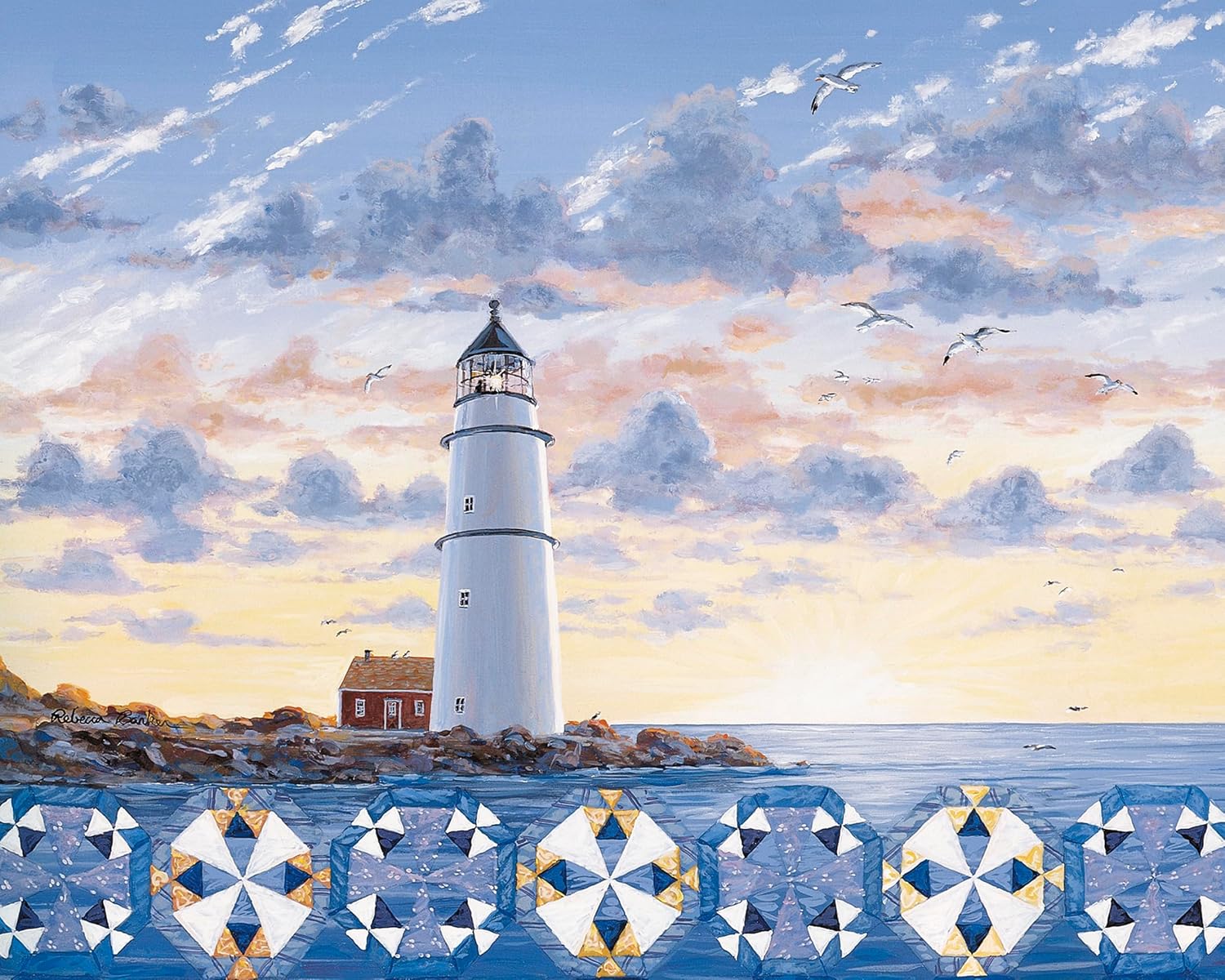 Ceaco - Lighthouse Quilt - 1000 Larger Sized Piece Jigsaw Puzzle