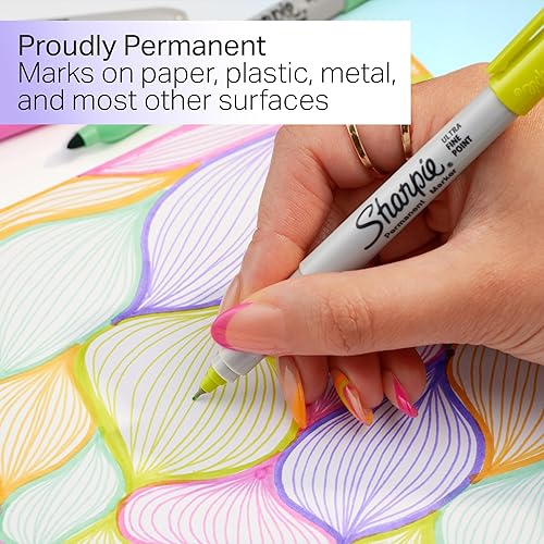 Miniatura 7 de SHARPIE Glam Pop - Marcadores permanentes, punta fina, 24 unidades