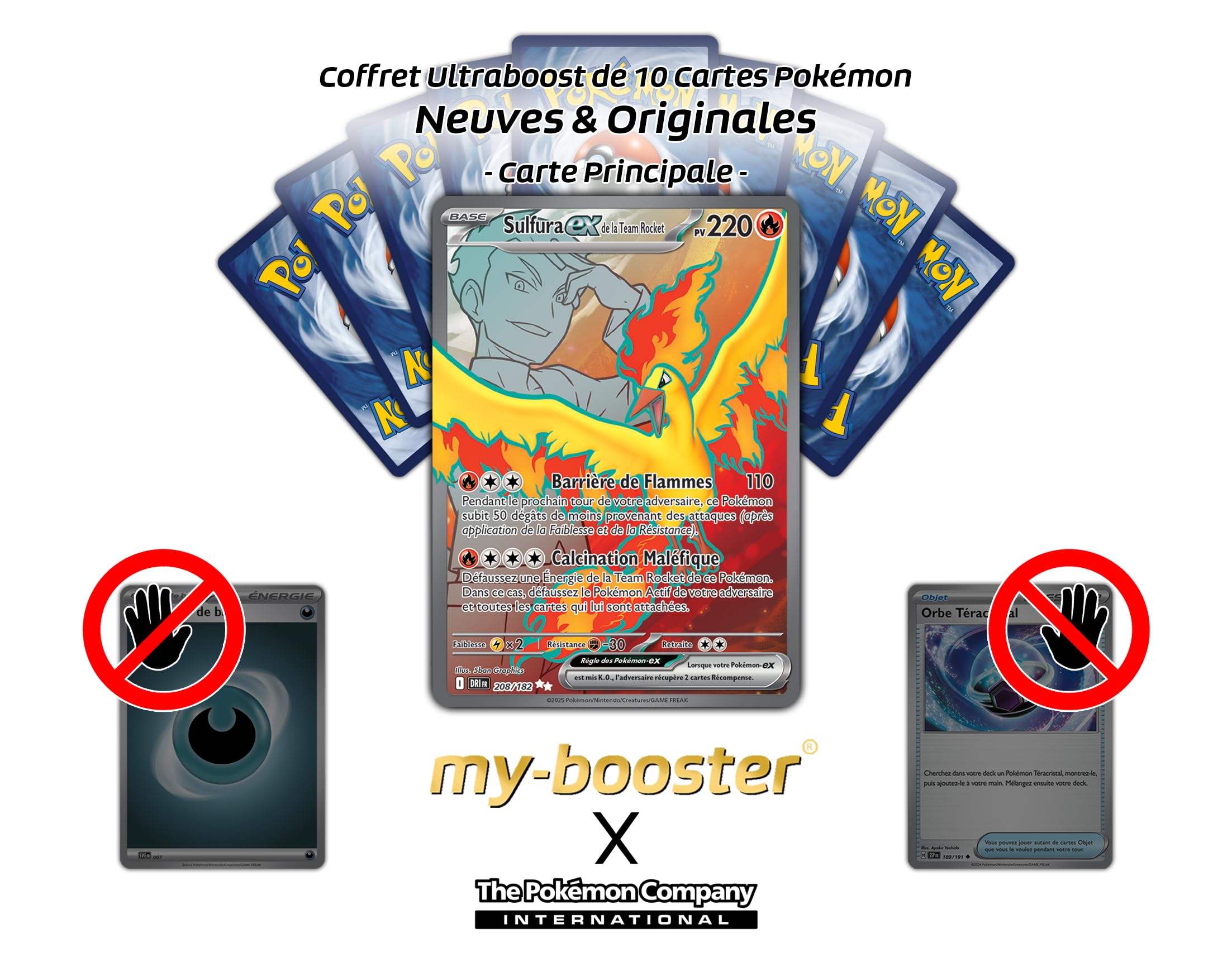 Sulfura ex de la Team Rocket (229/182) - Carte Pokémon EV10 - Ecarlate Sulfura ex de la Team Rocket (229/182) - Carte Pokémon EV10 - Ecarlate