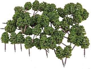 50 Pcs HO Scale Model Trees 2.76 Inch Plastic Scenery for Train Railroad Layout Diorama Landscape Building Accessories