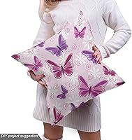 Vista 59 de Ambesonne Tela Geométrica por Yarda, Diseño Monocromo Patrón Abstracto de Líneas Continuas sobre Fondo Liso, Tela de Punto Elástico para Ropa