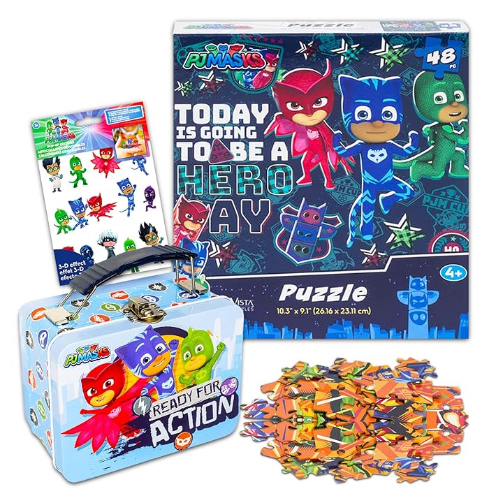 Buy PJ Masks Mini Lunch Box Set Deluxe PJ Masks Tin Lunch Box, PJ