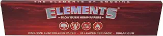 5 booklets Elements King Size slim Papers from Hemp 110mm 巻紙 エレメンツ5冊セット [並行輸入品]