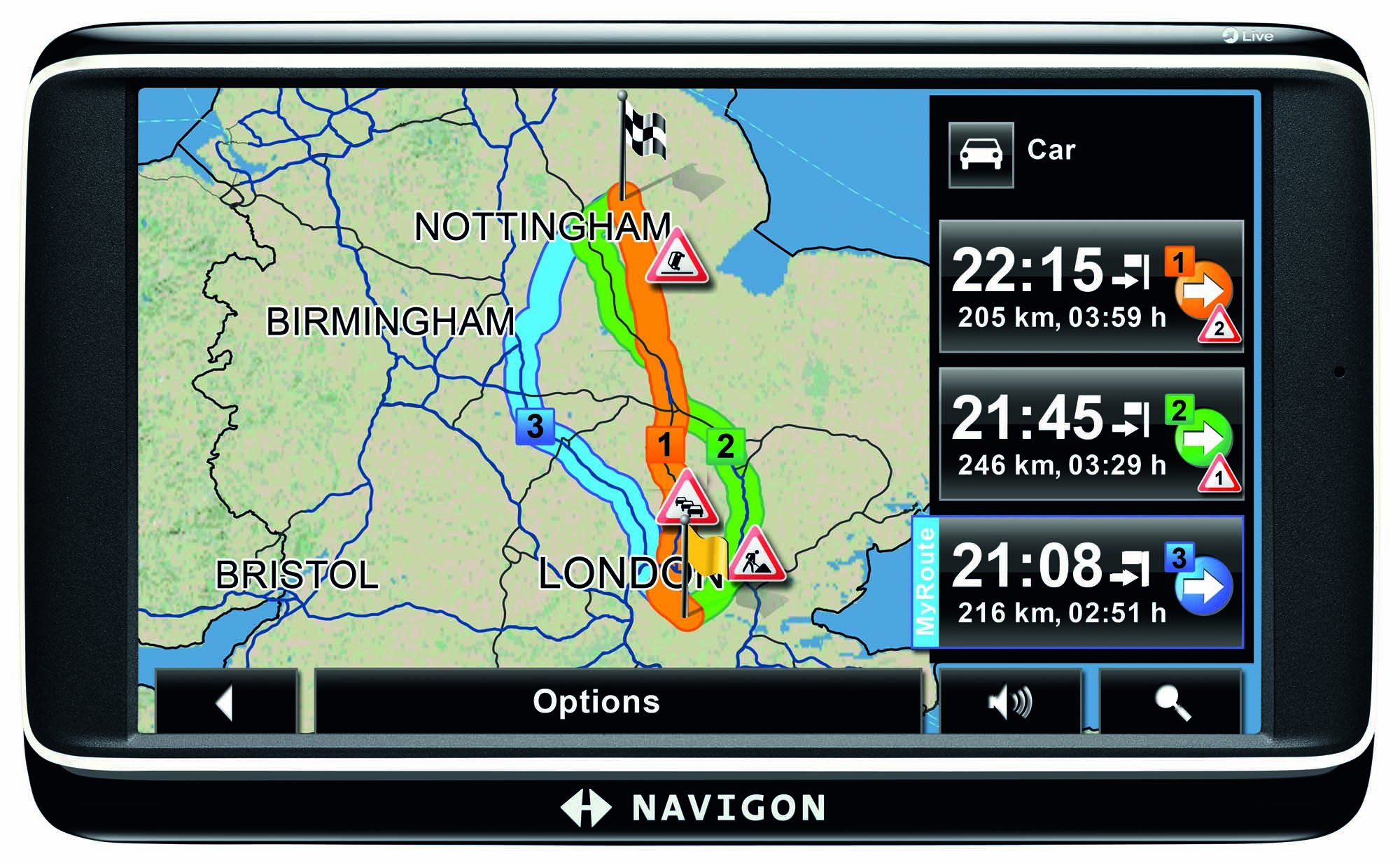 70 PLUS LIVE 5" Touch screen 201g Nero navigatore