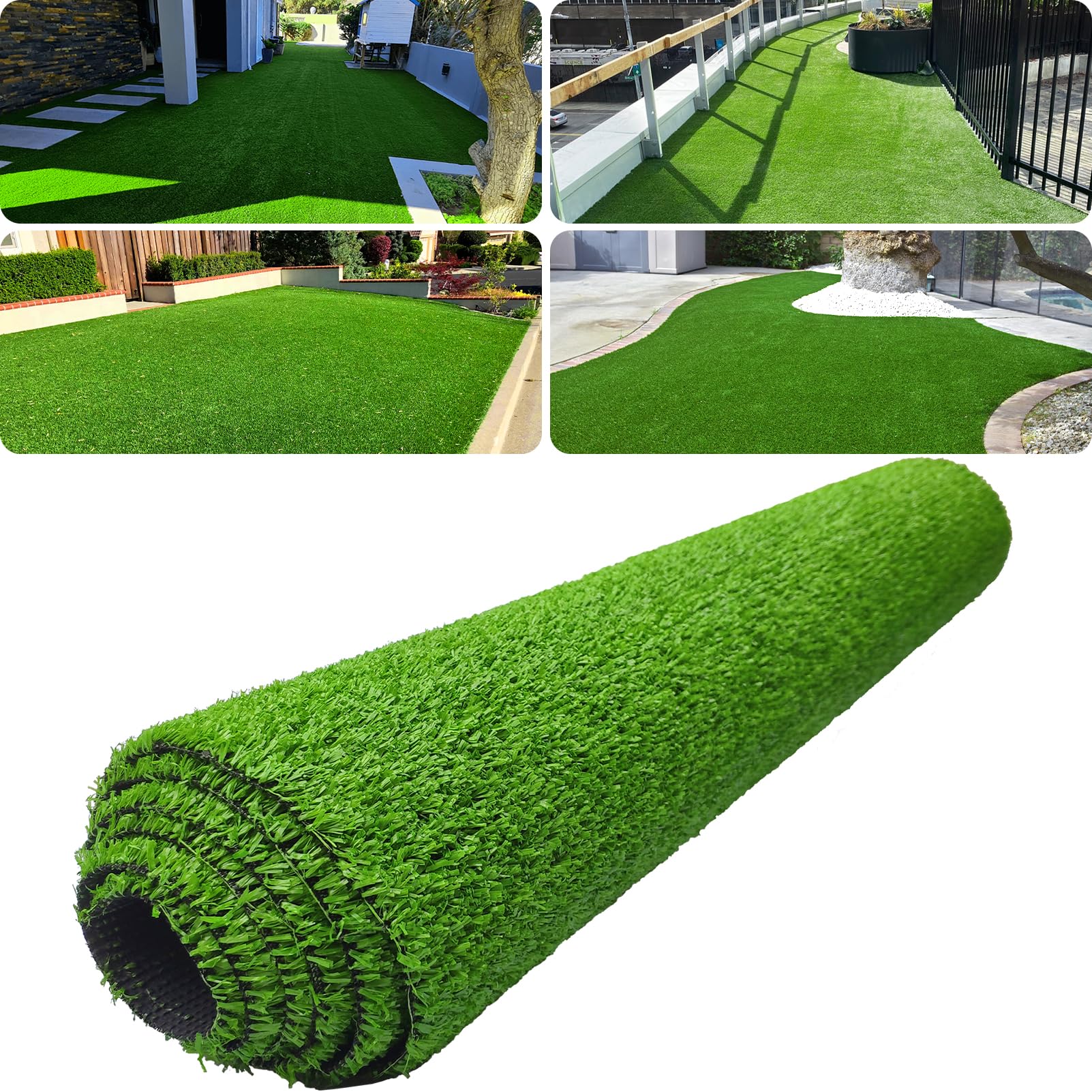 Realistic Pet Artificial Turf Grass 3FT x 5FT (15 Square ft) Fake Grass Rug Mat 0.4" Pile Height for Home Garden Backyard Patio DIY Indoor Outdoor Decorations